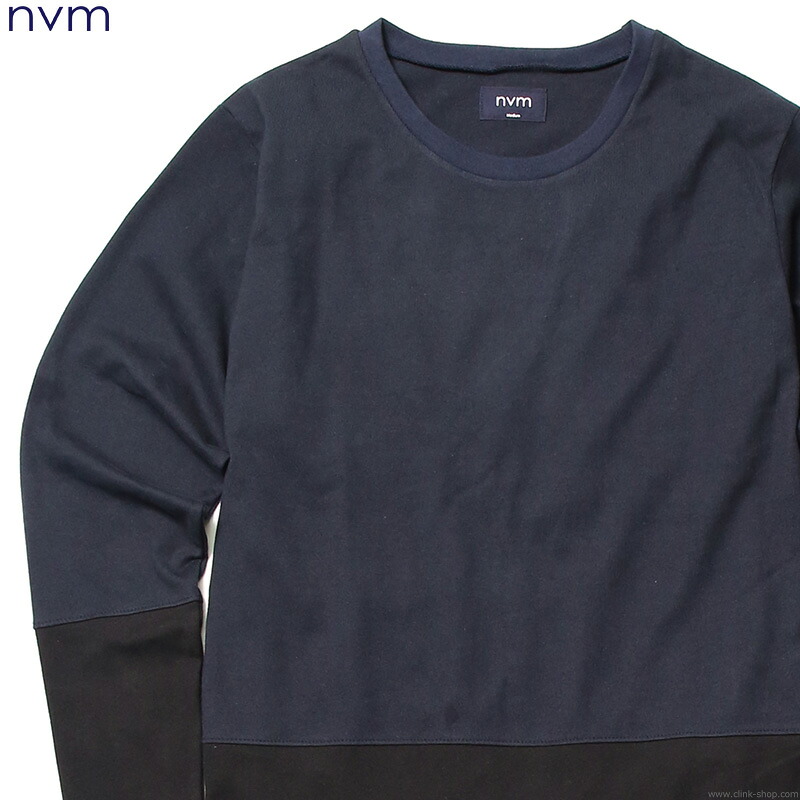 NVM エヌブイエム 長袖Tシャツ メンズ オールシーズン 綿100％ ネイビー M-XL NVM SWITCHING LS T (NAVY) [NVM16A-CS01]