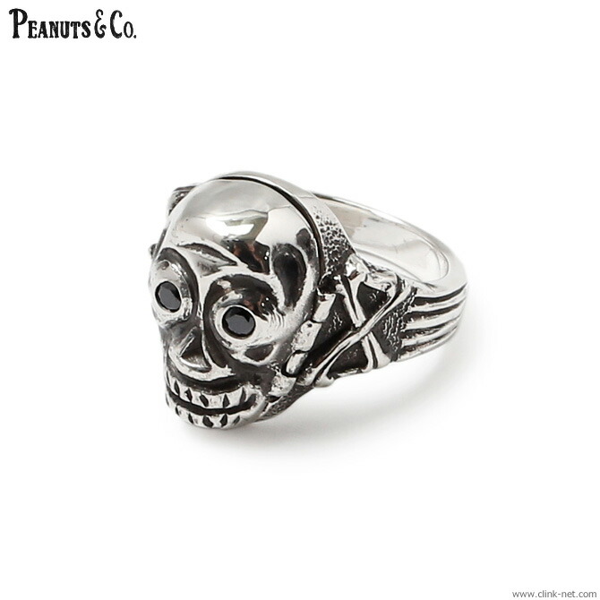 PEANUTS&COMPANY ピーナッツアンドカンパニー リング シルバー925 PEANUTS & CO. SKULL POISON RING -ZIRCONIA- (BLACK) メンズ アクセサリー ピーナッツカンパニー 廃番|clink