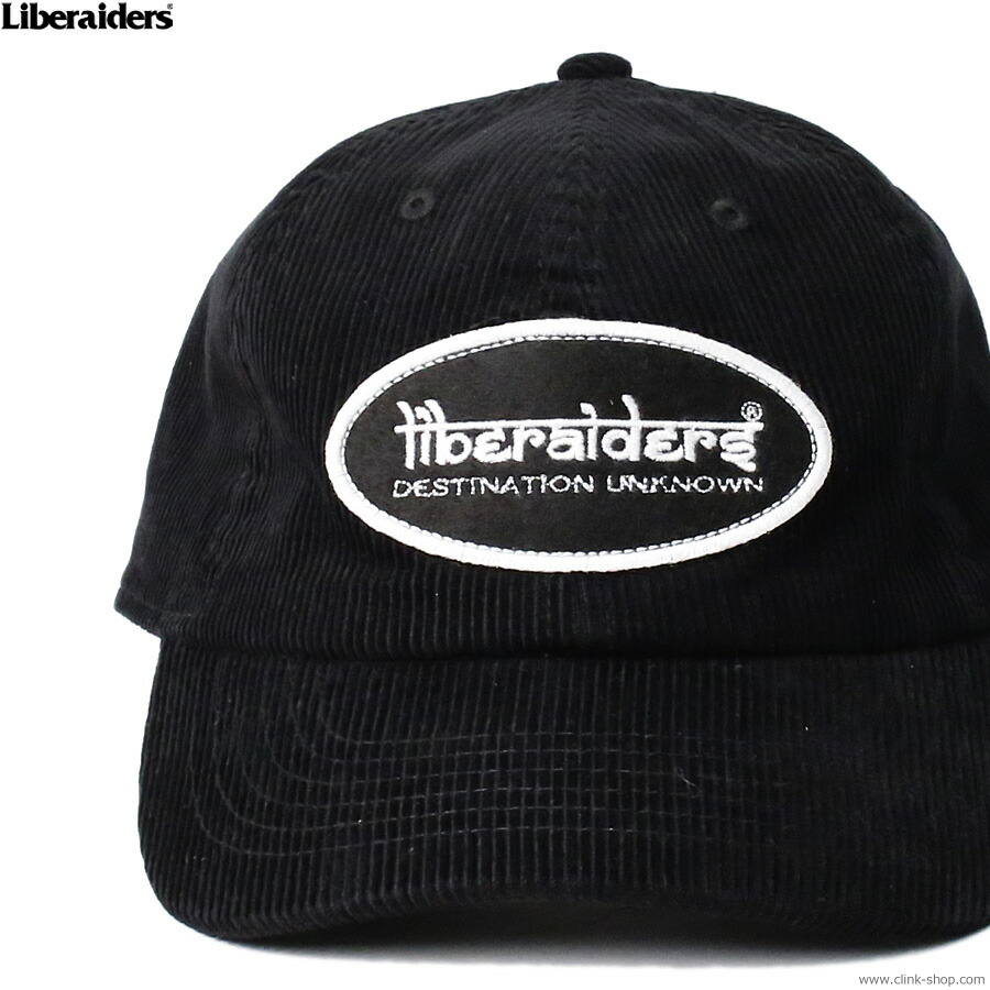 LIBERAIDERS リベレイダーズ キャップ メンズ ブラック LIBERAIDERS OVAL LOGO CORDUROY CAP (BLACK) #78902 コーデュロイ ベースボールキャップ オーバルワッペン ヘッドギア