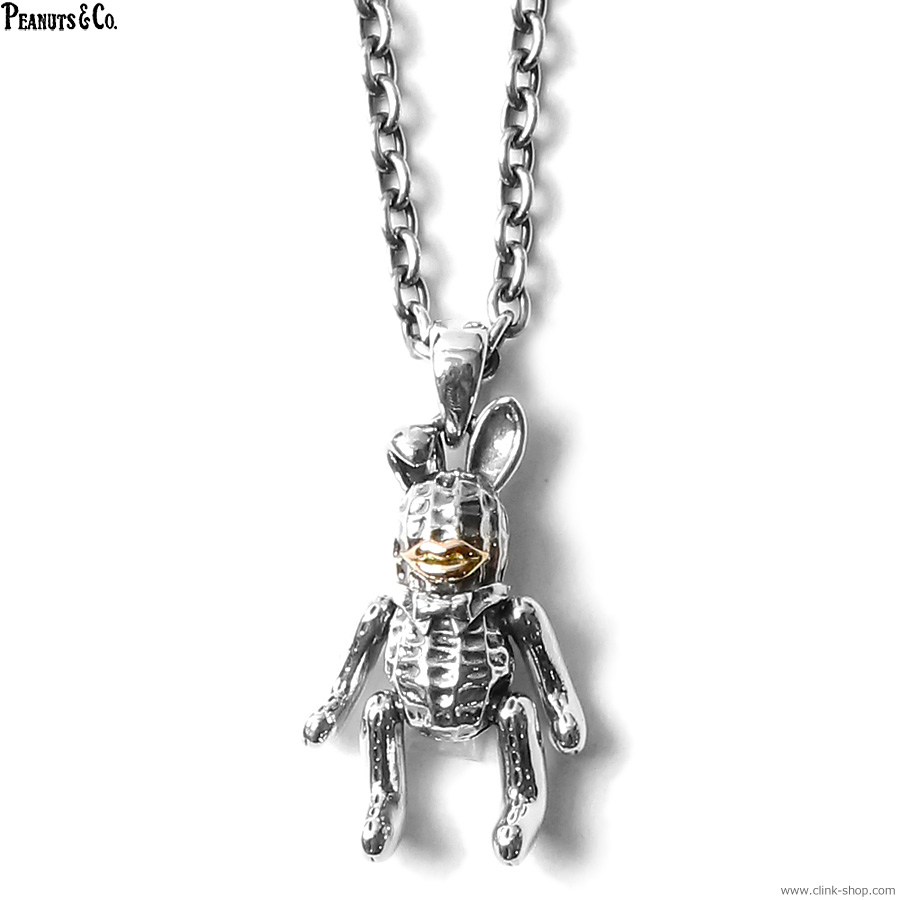 PEANUTS&COMPANY ピーナッツアンドカンパニー ペンダントトップ メンズ オールシーズン シルバー925 PEANUTS & CO. TEDDY BUNNYPEANUTS + CHAIN 60cm ROUND (SILVER+K10PG) アクセサリー ピーナッツカンパニー ピーナッツコー ネックレス|clink