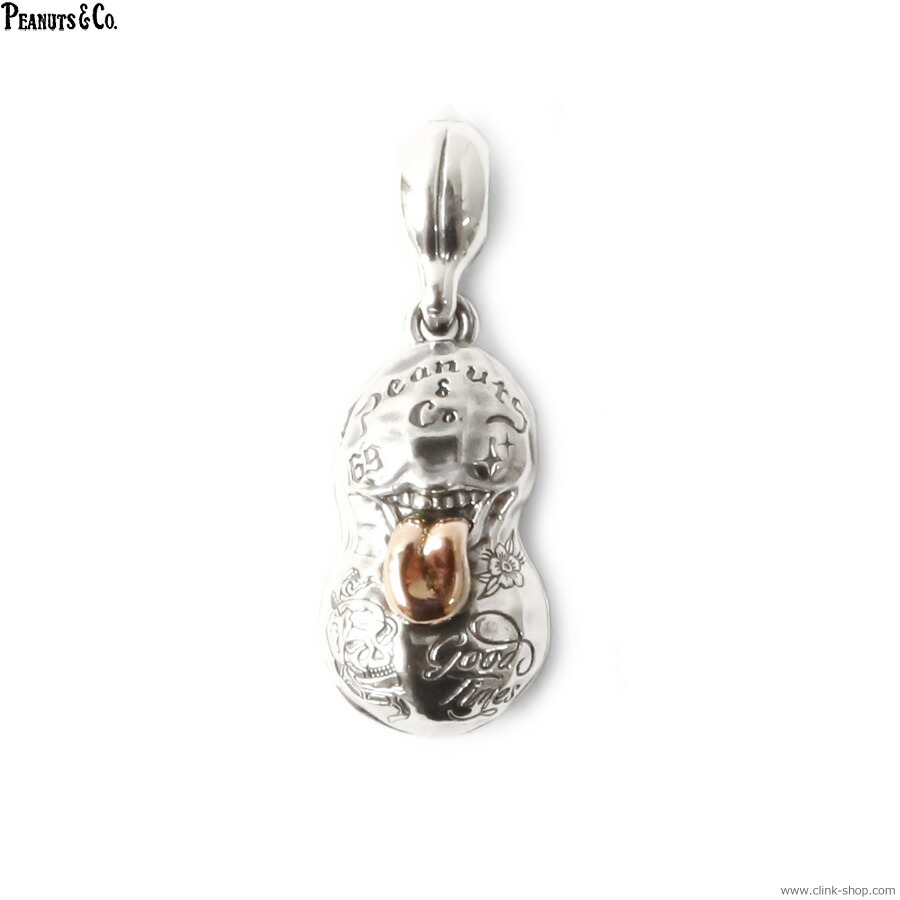 PEANUTS&COMPANY ピーナッツアンドカンパニー ペンダントトップ メンズ オールシーズン シルバー925 PEANUTS & CO. MEDIUM BERO TATOO PEANUTS SLIDE-TYPE (SILVER×K10PGOLD) アクセサリー ピーナッツカンパニー ピーナッツコー ネックレス