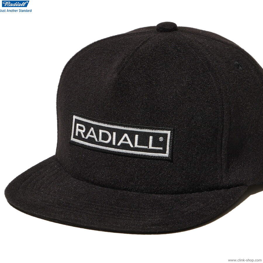 RADIALL ラディアル キャップ メンズ オールシーズン ポリエステル100％ ブラック RADIALL WHEELS - TRUCKER CAP (BLACK) [RAD-25AW-HAT004] スナップバック 帽子 ヘッドギア メルトン