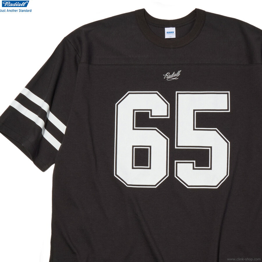 RADIALL ラディアル 半袖Tシャツ メンズ オールシーズン 綿100％ ブラック M-XL RADIALL HOOD - FOOTBALL SHIRT S/S (BLACK) [RAD-26SS-CUT009] TEE フットボールゲームシャツ ゆったり ボックスシルエット ナンバリング
