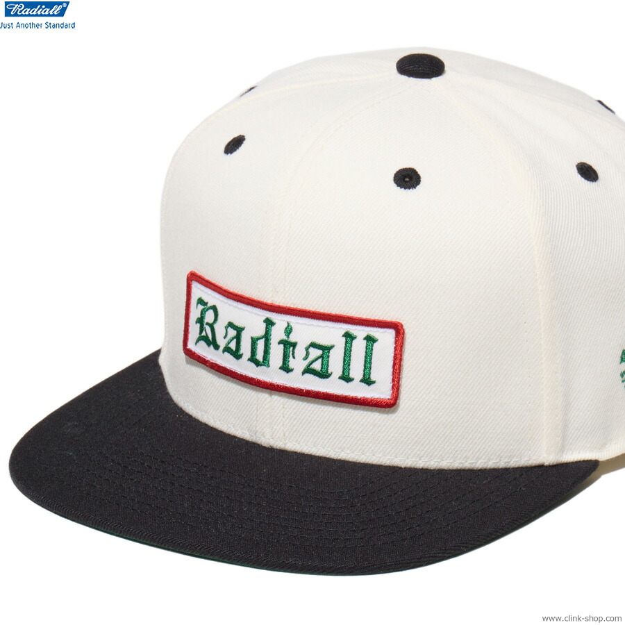 RADIALL ラディアル キャップ メンズ オールシーズン アクリル80％ ウール20％ ホワイト RADIALL VOC - BASEBALL CAP (OFF WHITE×BLACK) [RAD-26SS-HAT002] スナップバック 帽子 ヘッドギア 6,545円