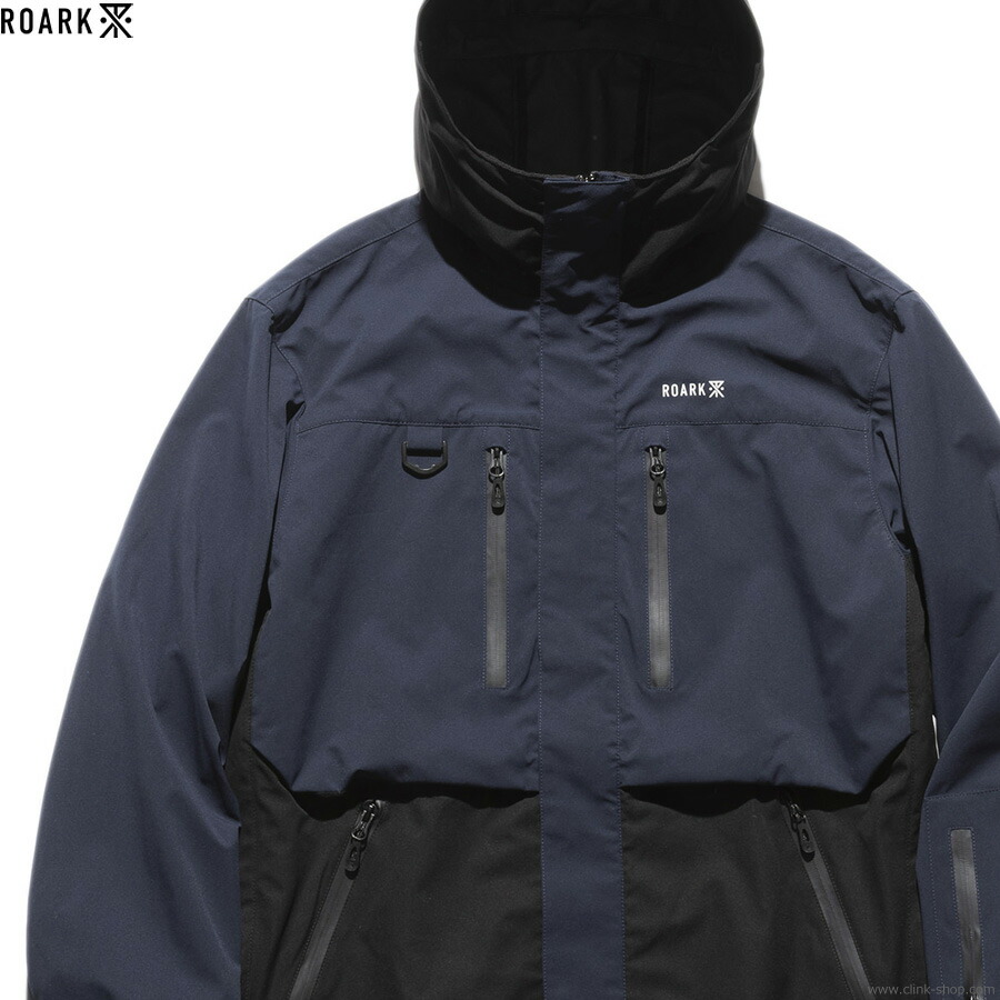 SALE セール 30％OFF ROARK ロアーク  ジャケット メンズ 春秋冬 ポリエステル100％ ブラック M-XL ROARK TREKMAN 3LAYER (DESERT NAVY) アウター シェルジャケット  透湿 速乾 ストレッチ 止水仕様ZIP