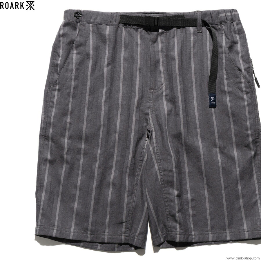 ROARK イージーショーツ メンズ オールシーズン コットン100％ ブラック M-XL ROARK TRAVEL SHORTS JACQUARD (BLACK) ジャガード生地｜ｃｌｉｎｋ
