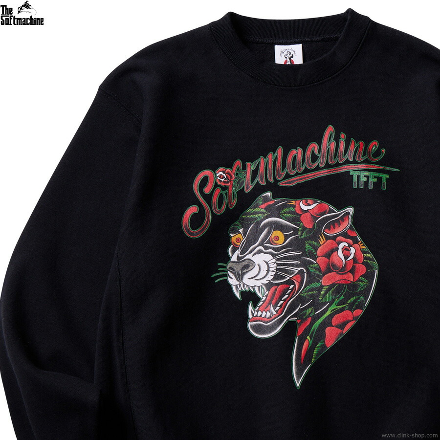SALE 大売り出し 30％OFF SOFTMACHINE ソフトマシーン 流汗 メンズ 烏兎冬物 綿75％ ポリエステル25％ 黒いこと M-XL SOFTMACHINE PRETEND SWEAT (BLACK) TATTO タトゥーデザイン 労働者の一団素っ首
