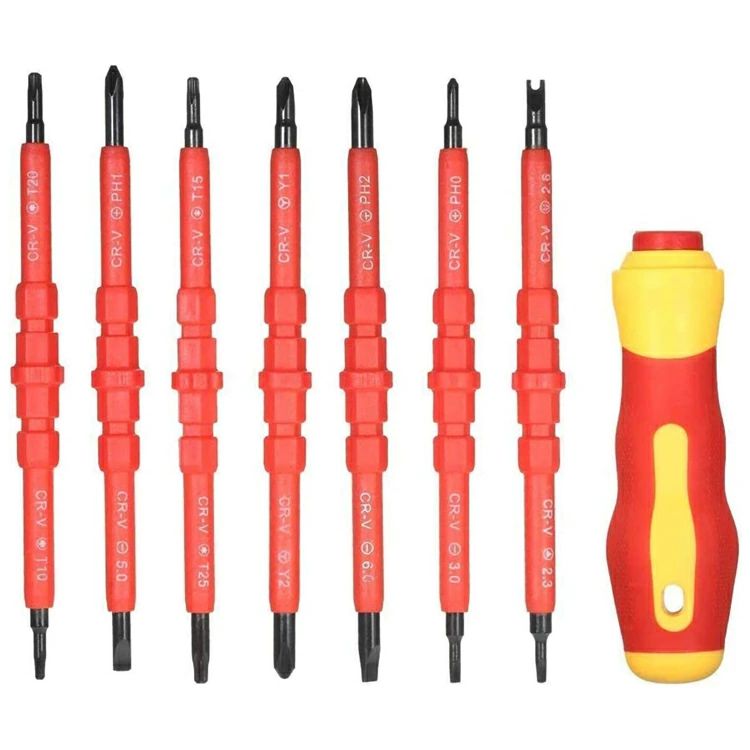 楽天市場】VDE絶縁ドライバーセット(6本組）磁気チップ付き プラス