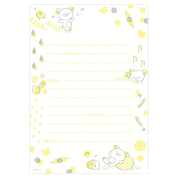 楽天市場 1000円以上お買い上げで送料無料 リラックマ レターセット シルク印刷 お団子 レトロ調文具 入学 卒業 お祝い プレゼント メール便発送 Clips クリップス