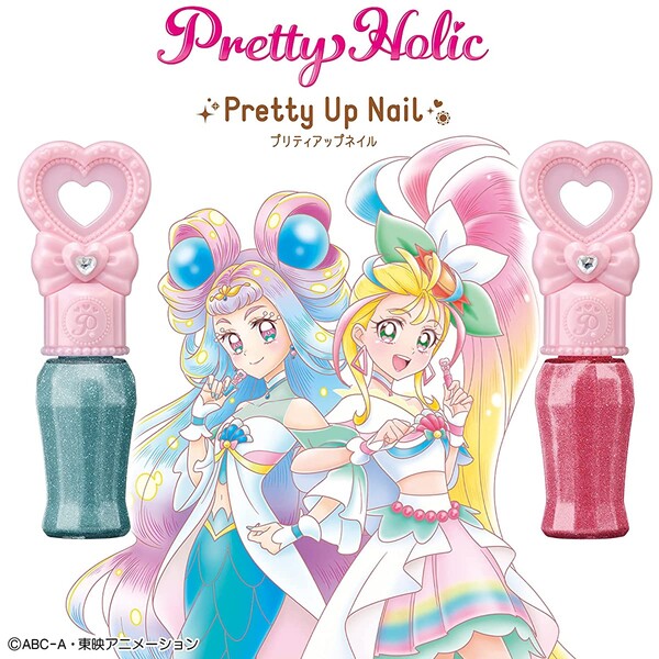 楽天市場 送料無料 バンダイ トロピカル ジュ プリキュア Pretty Holic プリティアップネイル ピンク ライトブルー 2種 セット メール便発送 Clips クリップス
