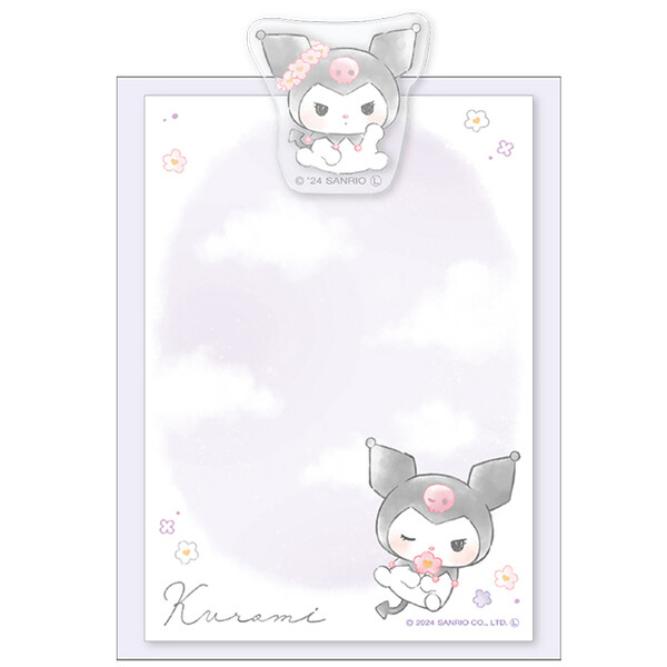 クロミちゃんクリップボード付きメモ帳　年代物　レア クロミちゃんクリップボード付きメモ帳 年代物 レア クロミちゃん