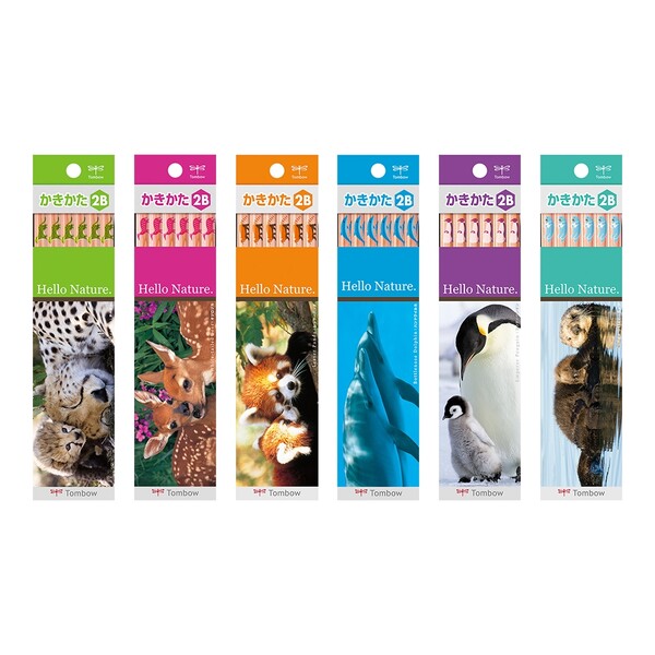 楽天市場 1000円以上お買い上げで送料無料 名入れ 鉛筆 トンボ鉛筆 ハローネイチャー かきかた鉛筆 B 2b 4b 6b 動物柄 森林認証材 シンプル 無地 木軸 メール便発送 Clips クリップス