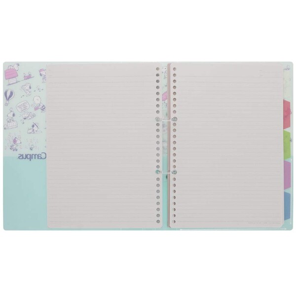 楽天市場 1000円以上お買い上げで送料無料 スヌーピー キャンパス 2穴バインダー B5 チラシ ルーズリーフ インデックス付 人気 キャラクター メール便発送 Clips クリップス