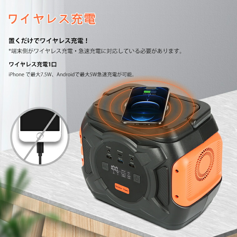限時円off ポータブル電源 300w 車中泊 大容量 mah 292wh 小型 家庭用 蓄電池 ポータブルバッテリー 非常用電源 非常用バッテリー Pd100w急速充電 ワイヤレス充電 純正弦波 液晶画面表示 停電 キャンプ アウトドア 防災グッズ 災害 地震 台風 送料無料