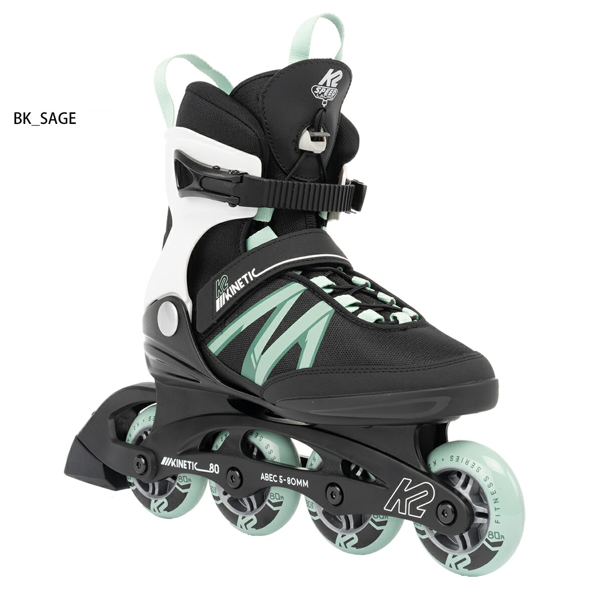 K2 ケーツー インラインスケート レディース KINETIC 80 PRO W BK_SAGE｜スキー用品　クリアランス・マート 7,952円