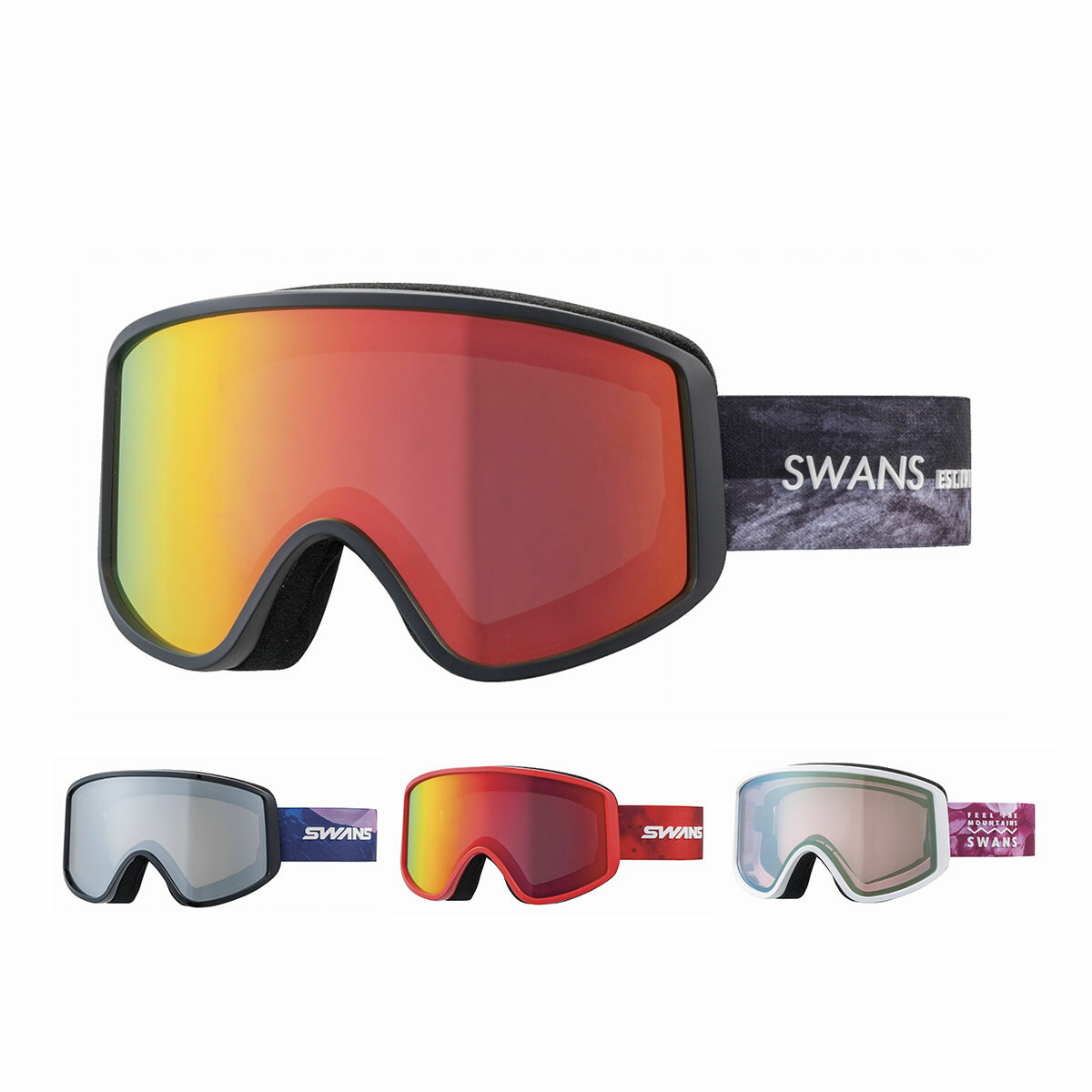 【新品】SWANS スモークブラック ゴーグル　スキー　スノーボード　黒 楽天市場】2023 SWANSスワンズ スノーゴーグル200-MDHS スモーク