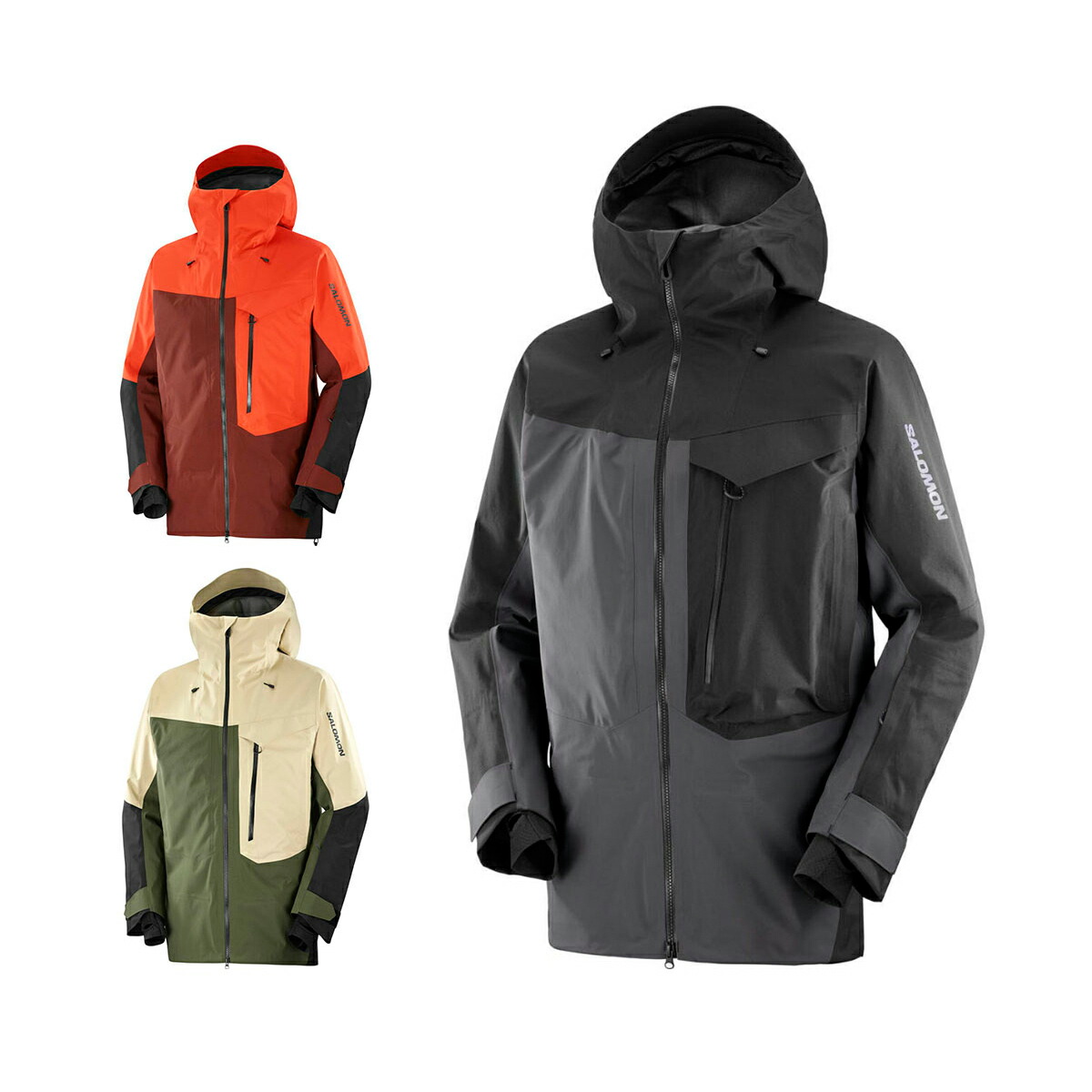 スキーの板御召しもの メンズ スキーの板上衣 サロモン SALOMON ゴアテックス 2025 MOON PATROL GORETEX JKT M GORE-TEX