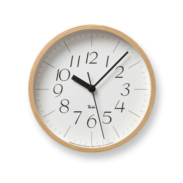壁掛けフック特典有★掛け時計 RIKI CLOCK リキクロック WR-0312s 壁掛け時計 インテリア雑貨 北欧 渡辺力 デザイナーズ 和モダン おしゃれ シンプル 小さい 小さめ 見やすい スイープムーブメント ギフト 誕生日 プレゼント 母の日 新築祝い 結婚祝い 実用的 掛時計 5,929円
