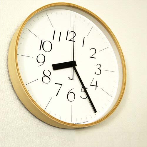 壁掛けフック特典有★電波時計 リキクロック RIKI CLOCK RC WR08-26【掛け時計 壁掛け時計 壁掛け電波時計 インテリア時計 デザイン 渡辺力 壁掛け おしゃれ 新築祝い 引越し祝い 結婚祝い シンプル ウォールクロック 誕生日 プレゼント 母の日 かわいい】 10,439円