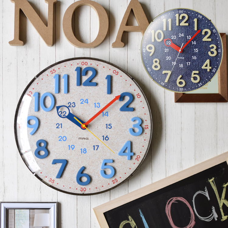 楽天市場】【マラソン限定P2倍】 mag アナログ電波ウォールクロック