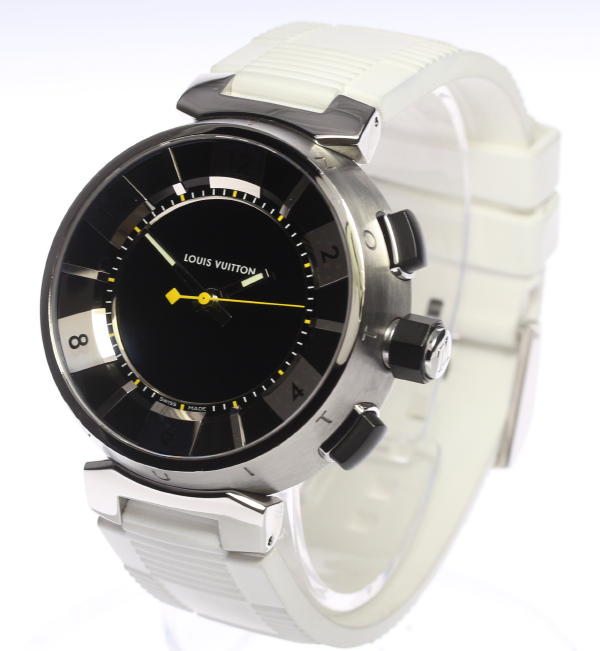 CLOSER: Louis Vuitton tambour in black Q118F digital-analogue clock QZ | Rakuten Global Market