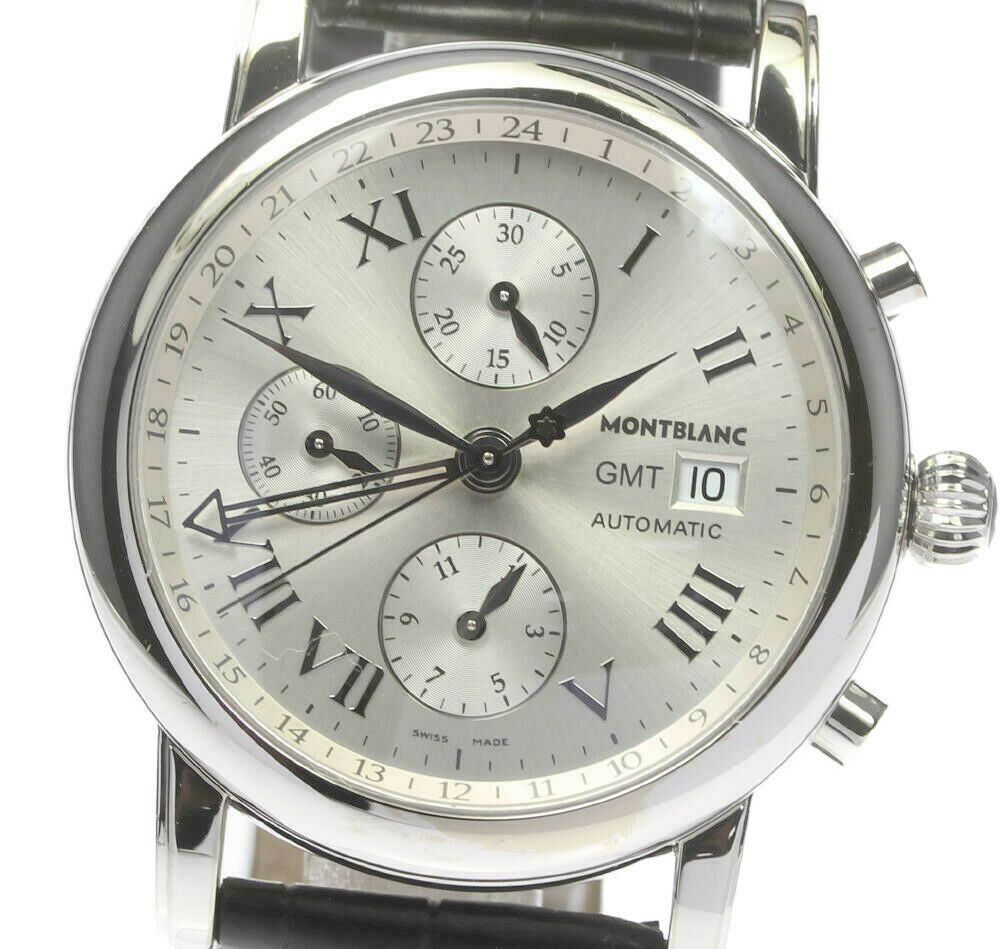 魅力の メンズ 中古 自動巻き 7067 クロノグラフ Gmt 良品 箱 Montblanc モンブラン 480824 Hamrahtrader Com