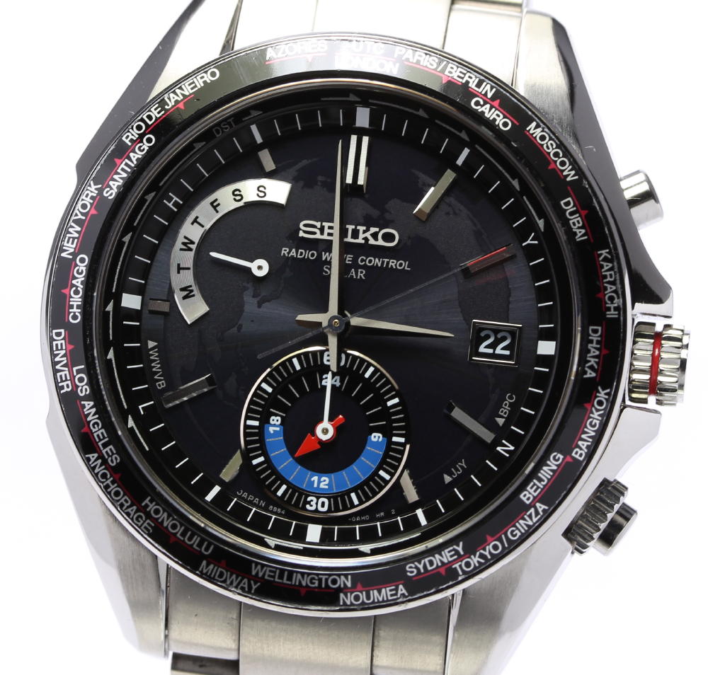 有名な高級ブランド メンズ腕時計 デイデイト ブライツ 箱付き Seiko セイコー 良品 8b54 0ah0 メンズ 中古 ソーラー電波 Www Quolikem Lk