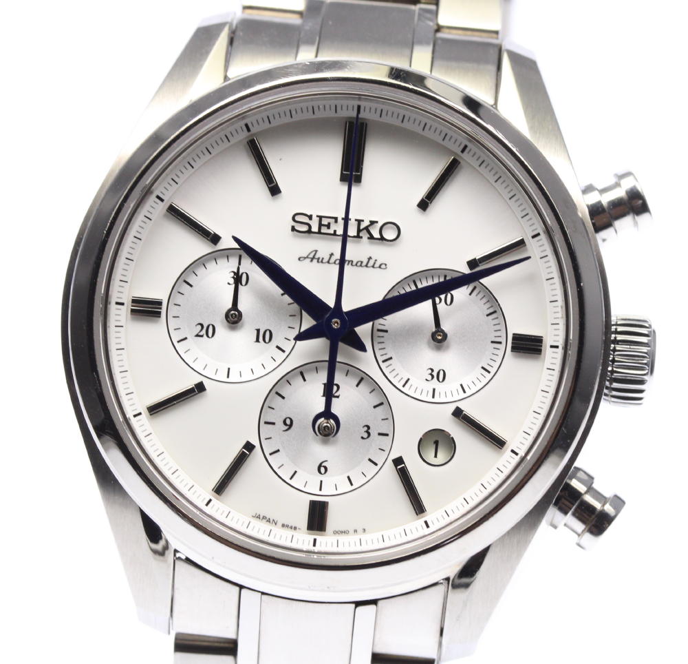 楽天市場 Seiko セイコー プレサージュ クロノグラフ Sark005 8r48 00g0 自動巻き メンズ 中古 Closer