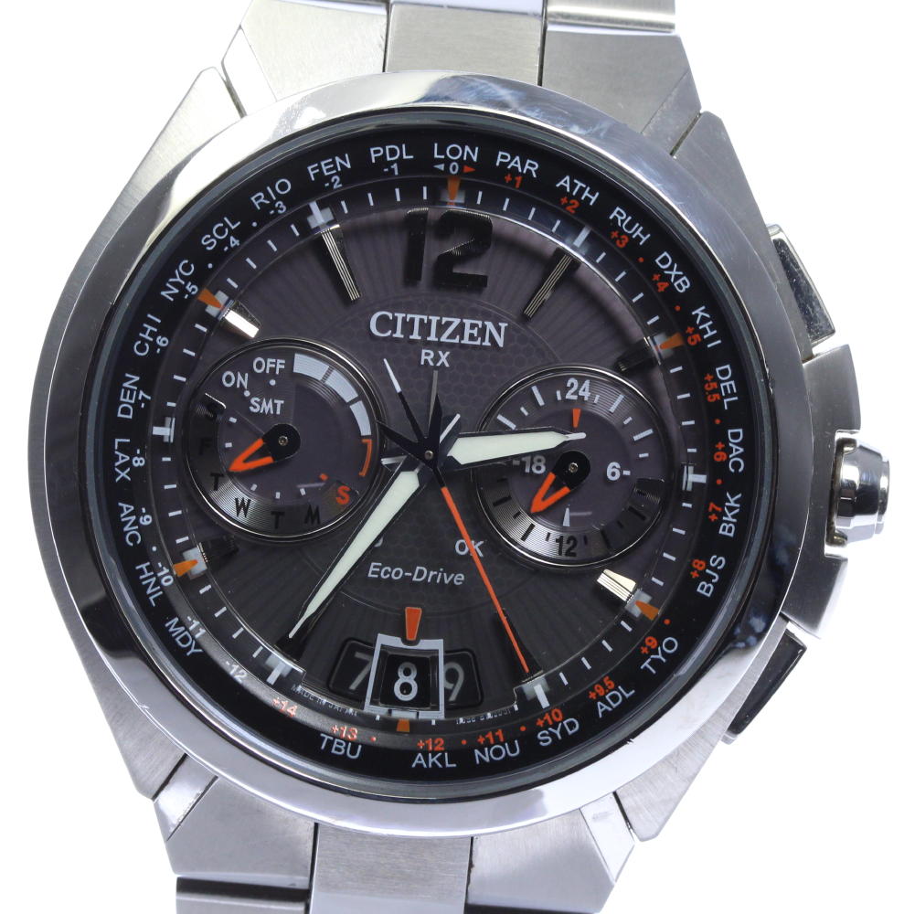 大好き メンズ腕時計 良品 Citizen シチズン エコドライブ メンズ 中古 ソーラー電波 H950 S Www Mekatronik Org Tr