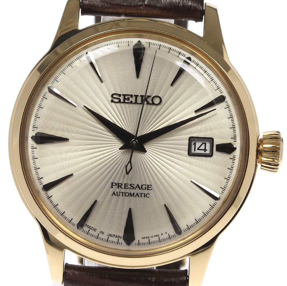 良品 Seiko セイコー プレサージュ 4r35 01t0 自動巻き メンズ 中古 Ev10 Mozago Com