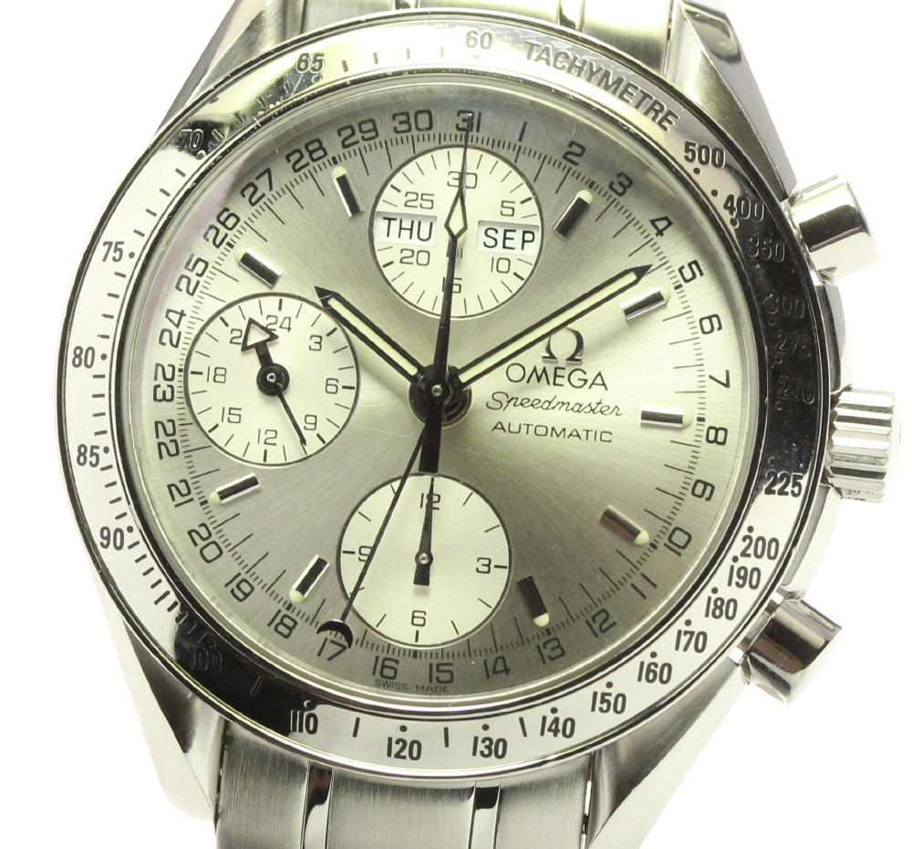 国内外の人気集結 良品 Omega オメガ メンズ 中古 自動巻き クロノグラフ トリプルカレンダー 3523 30 スピードマスター Hamrahtrader Com