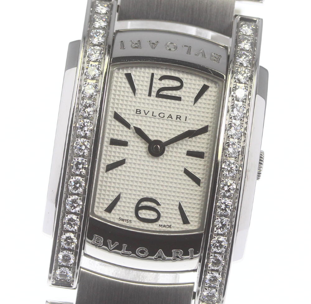 良品 Bvlgari ブルガリ アショーマ サイドダイヤベゼル 35s クォーツ レディース 中古 Psicologosancora Es