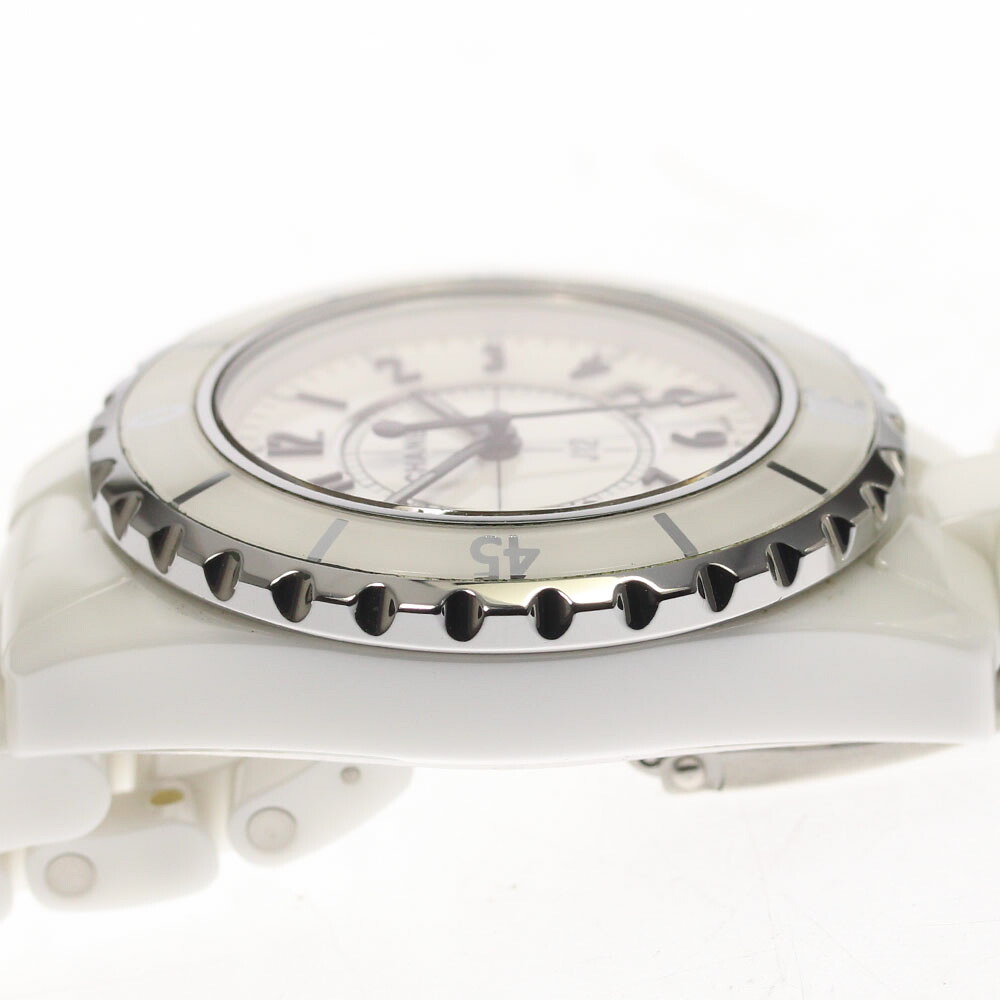 保証書 良品 CHANEL シャネル J12 白セラミック 33ミリ H0968 クォーツ