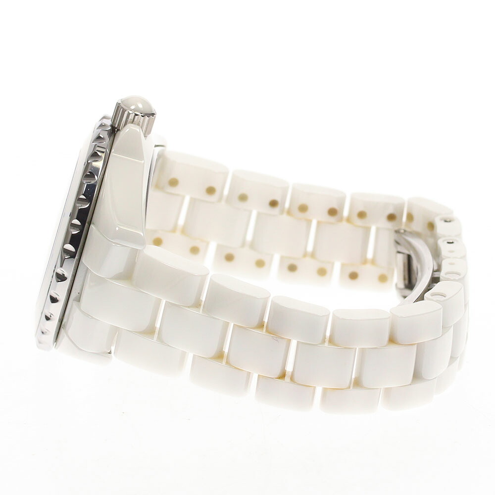 保証書 良品 CHANEL シャネル J12 白セラミック 33ミリ H0968 クォーツ