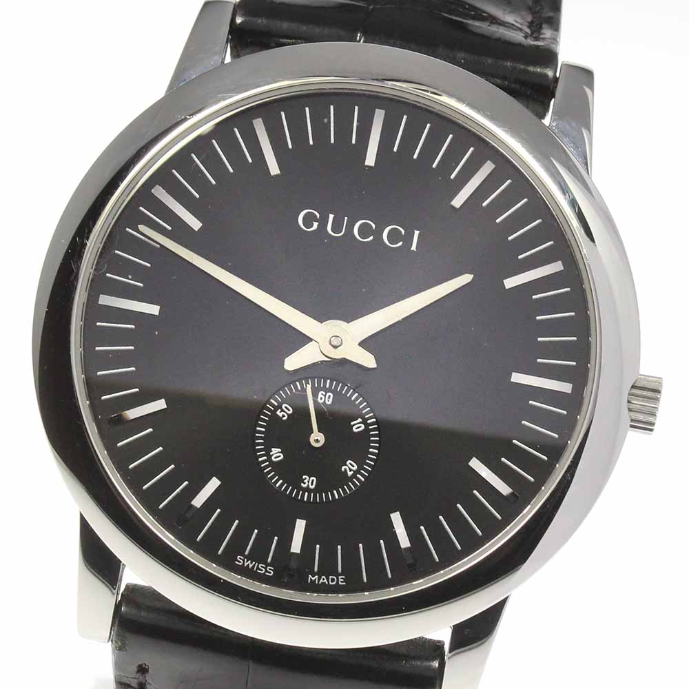 Gucci グッチ 5600m双書 スモールセコンド Gq5600mbk 筆蹟一巻き メンズ 中古 Insta Sculpt Com