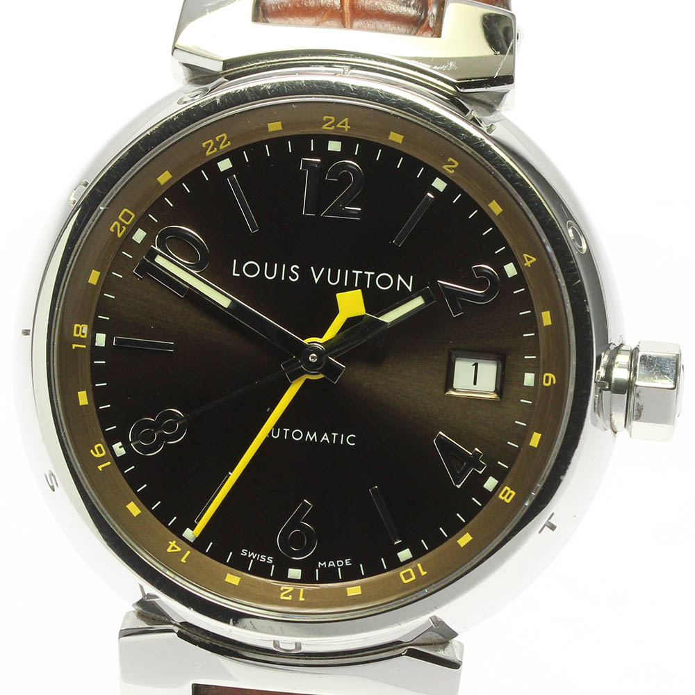 ベルト訳あり Louis Vuitton ルイ ヴィトン タンブール デイト Gmt Q1131 自動巻き メンズ 中古 Alittlepeaceofmind Co Uk