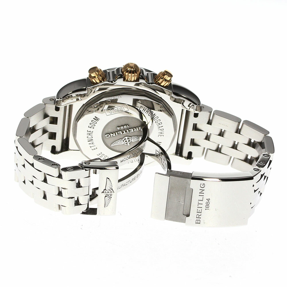 美品 箱 保証書付き Breitling ブライトリング クロノマット44 ビコロ デイト Ib0110 自動巻き メンズ 中古 Salon Raquet De