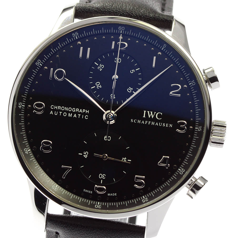 【57%OFF!】 最愛 IWC SCHAFFHAUSEN ポルトギーゼ クロノグラフ IW371491 自動巻き メンズ 中古 mikesellers.net mikesellers.net