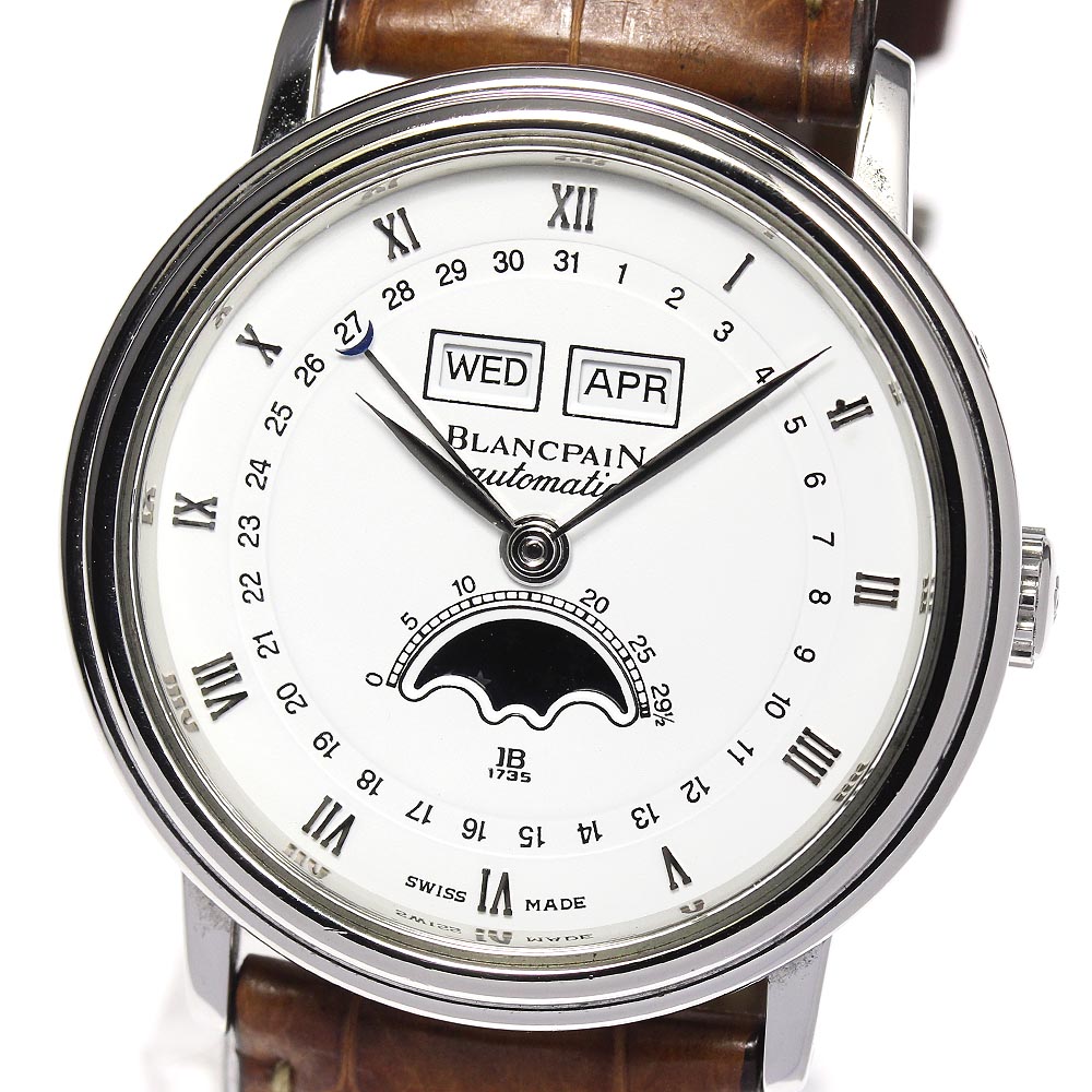 ★保証書付き【Blancpain】ブランパン ヴィルレ トリプルカレンダー ムーンフェイズ B6553-1127-A55 自動巻き メンズ【中古】