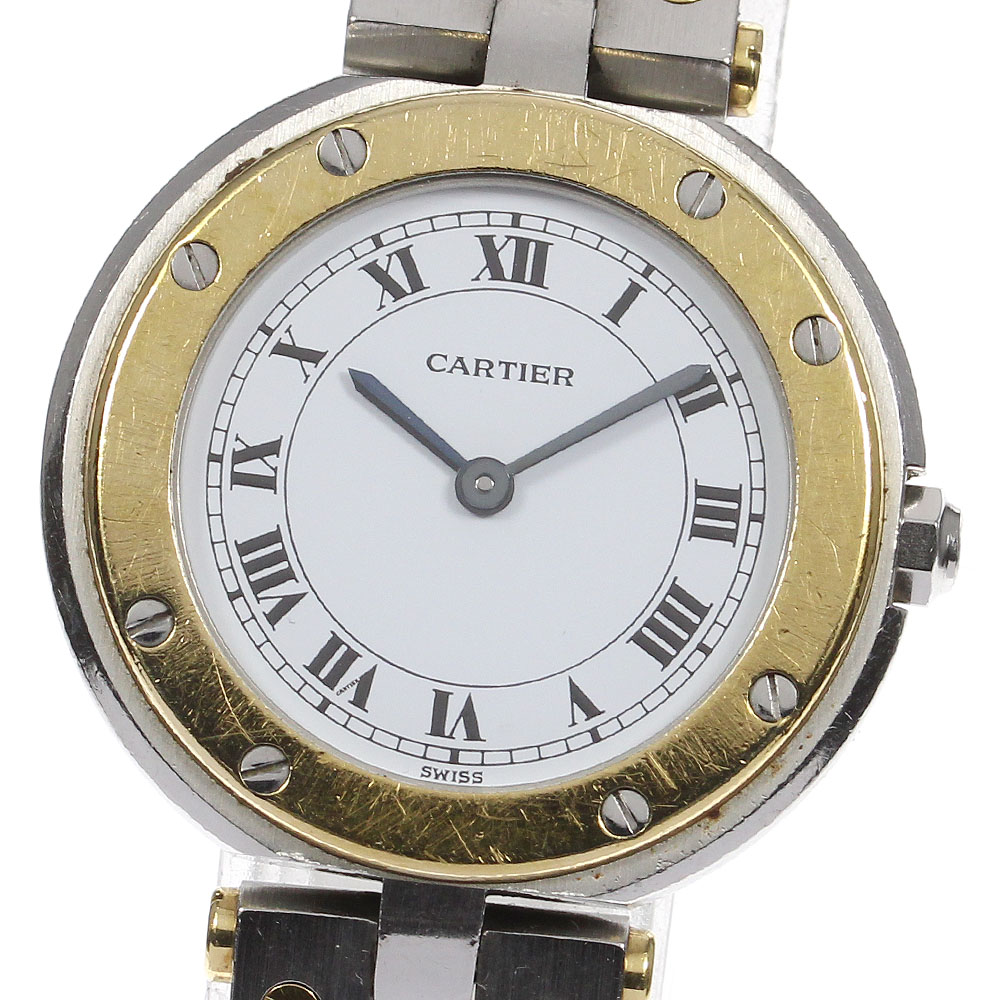 楽天市場】【CARTIER】カルティエ サントス ラウンド SM SS/YG コンビ 