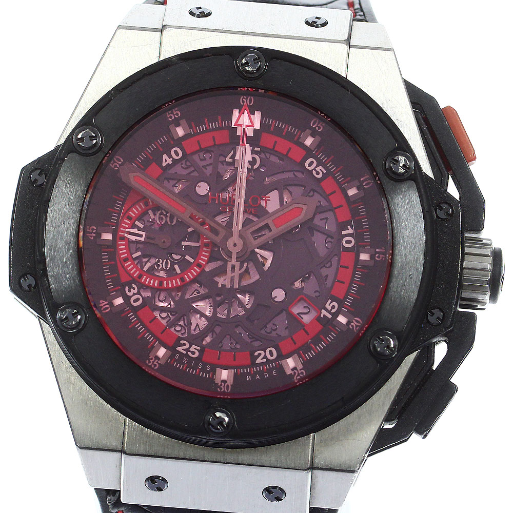 ★箱付き【HUBLOT】ウブロ キングパワー UEFAユーロ2012 ポーランド 716NM.129.RX.EUR12 自動巻き メンズ_731085【ev10】【中古】