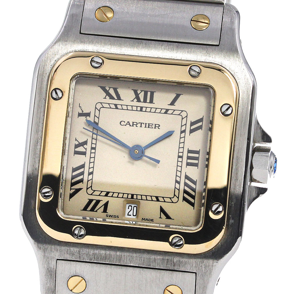 【CARTIER】カルティエ サントスガルベLM デイト W20011C4 クォーツ メンズ_735284【中古】 CLOSER