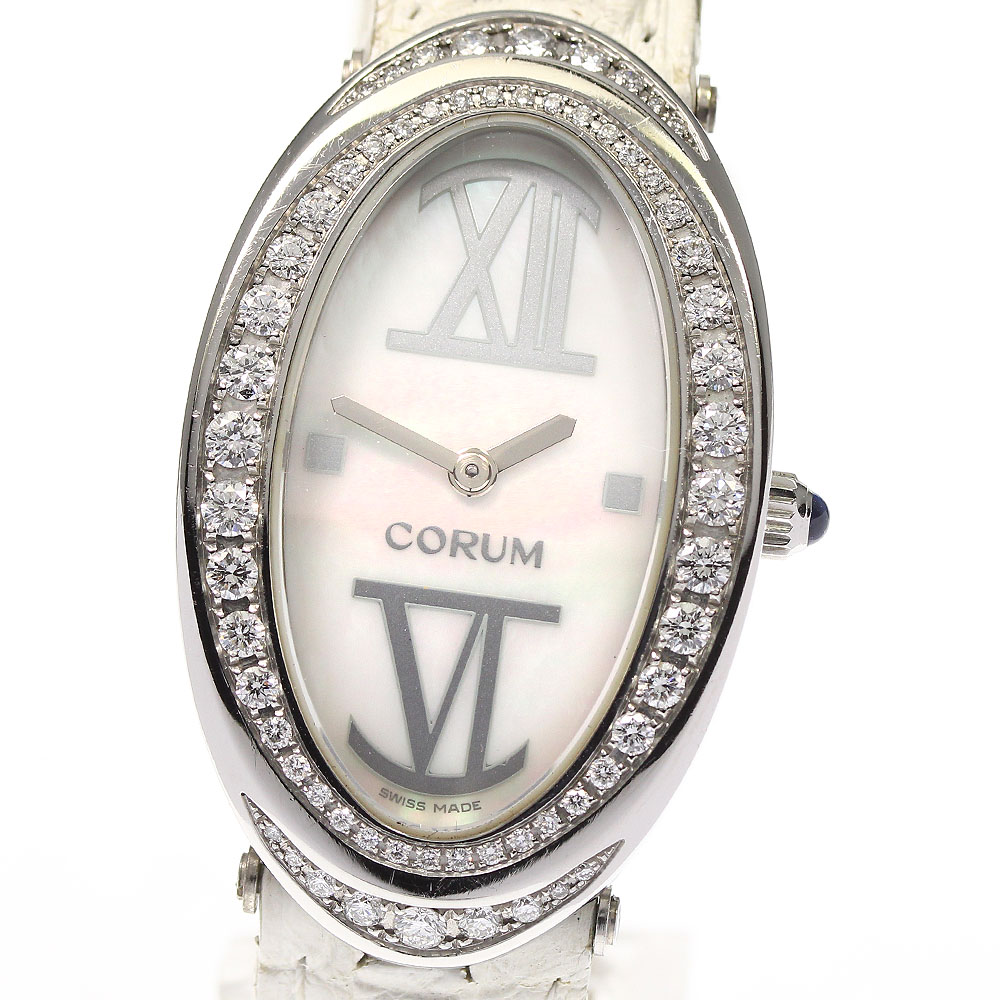 美品・稼働品】コルム CORUM バブル シェル ダイヤ 101.151.47 楽天