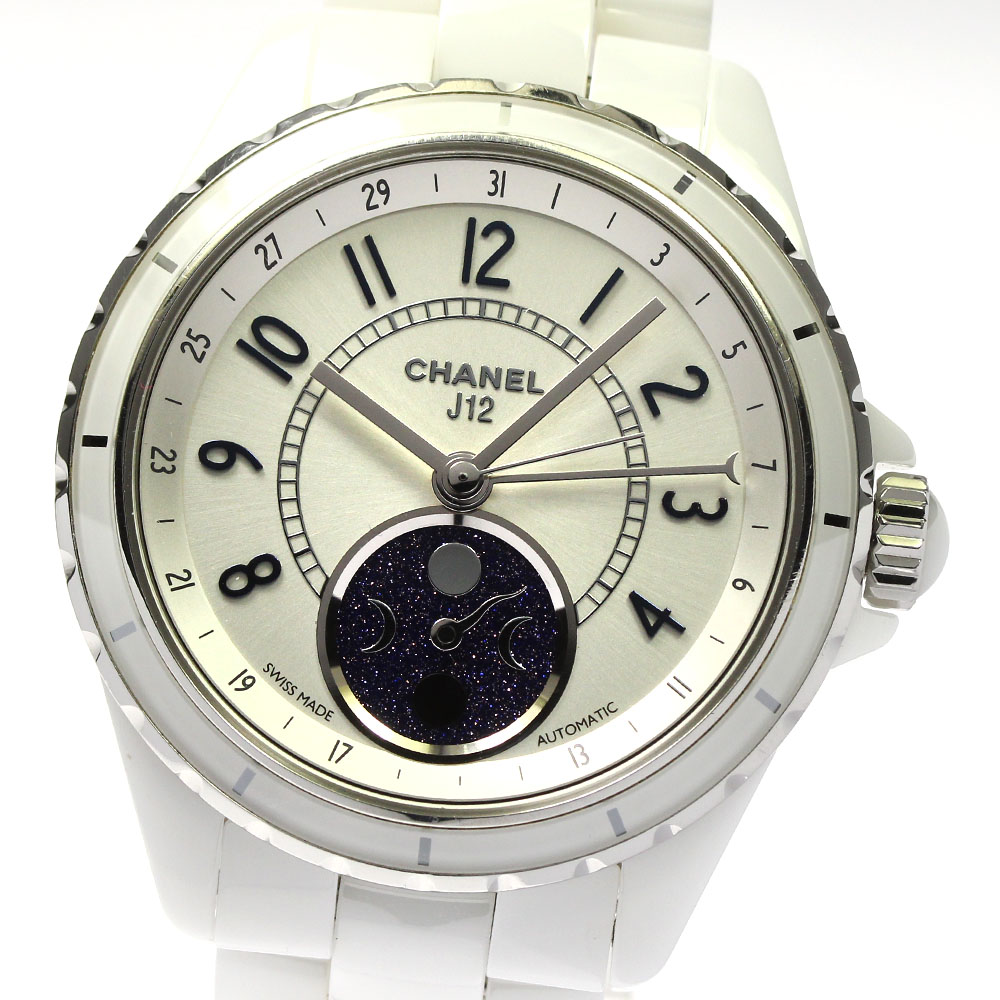 シャネル CHANEL H3404 J12 ファーズ ドゥ リュヌ お月さま位相角 自動小銃一巻き メンズ _758907【電子ボルト10】【中古】