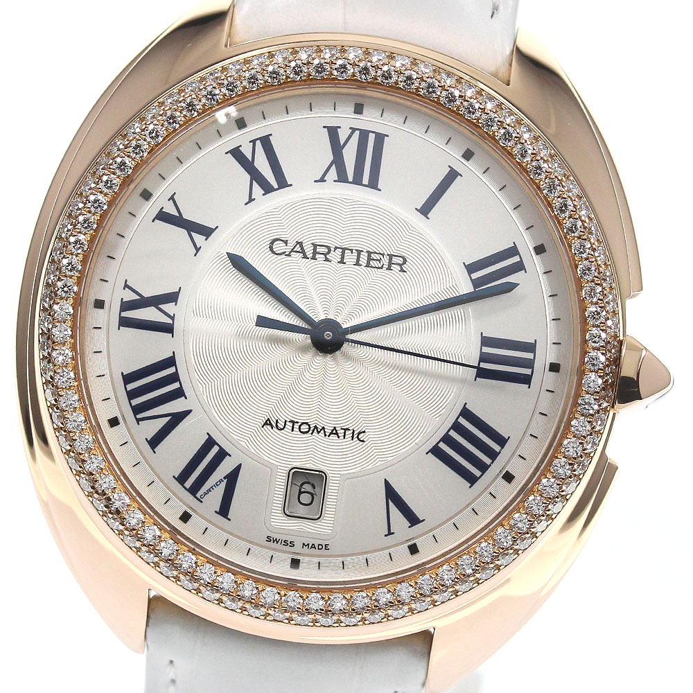 カルティエ CARTIER WJCL0012 クレ ドゥ カルティエ 40mm K18PG ダイヤベゼル 自動巻き メンズ 美品 _757024【中古】|CLOSER