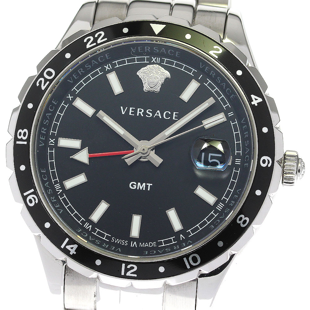 【楽天市場】ヴェルサーチ VERSACE V11 ヘレニウム GMT デイト クォーツ メンズ 美品 _768340【中古】：CLOSER