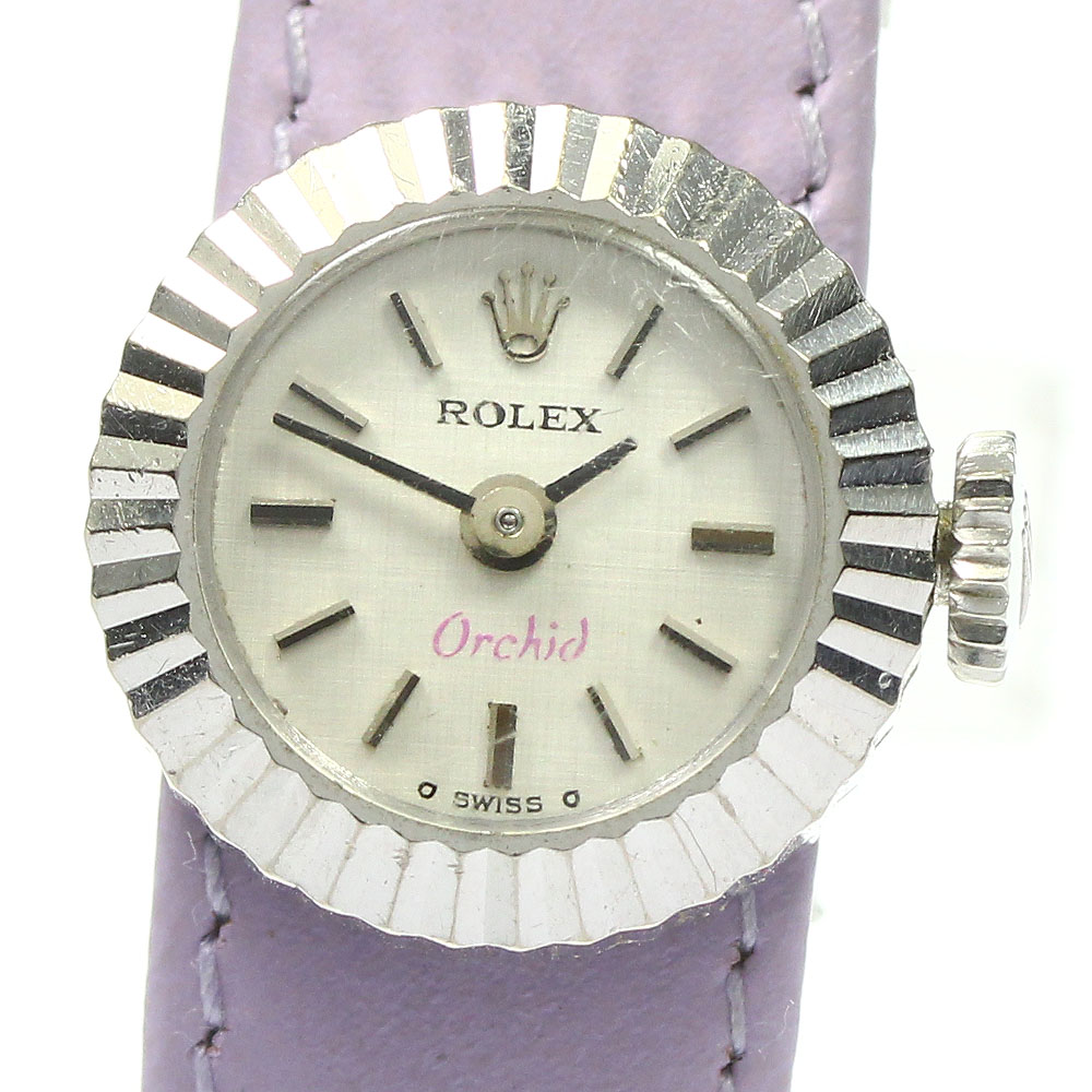 ロレックスROLEX2059オーキッドカメレオンK18WGCal.1400手巻きレディース_762772【中古】