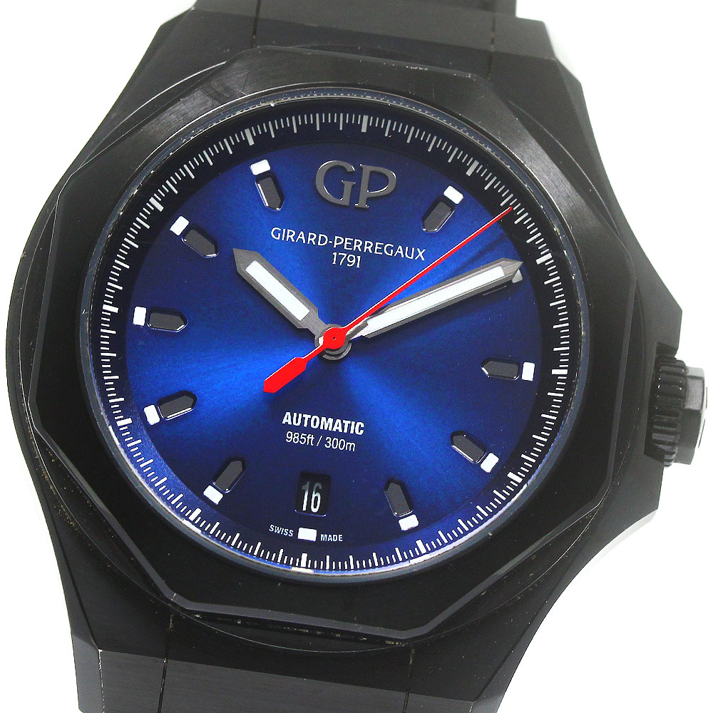 ジラール・ペルゴ GIRARD PERREGAUX Laureato 81070-21-491-FH6A ロレアート アブソルート デイト AT メンズ 箱付き_778643【中古】