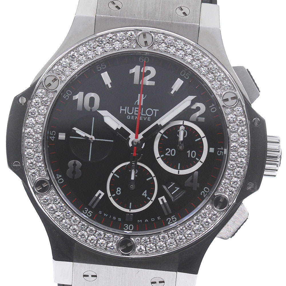 ウブロ HUBLOT 301.SX.130.RX.114 ビッグバン ダイヤベゼル 自動小銃一巻き メンズ 御墨付き付き添い人_751610【中古】 メンズ腕時計-腕時計