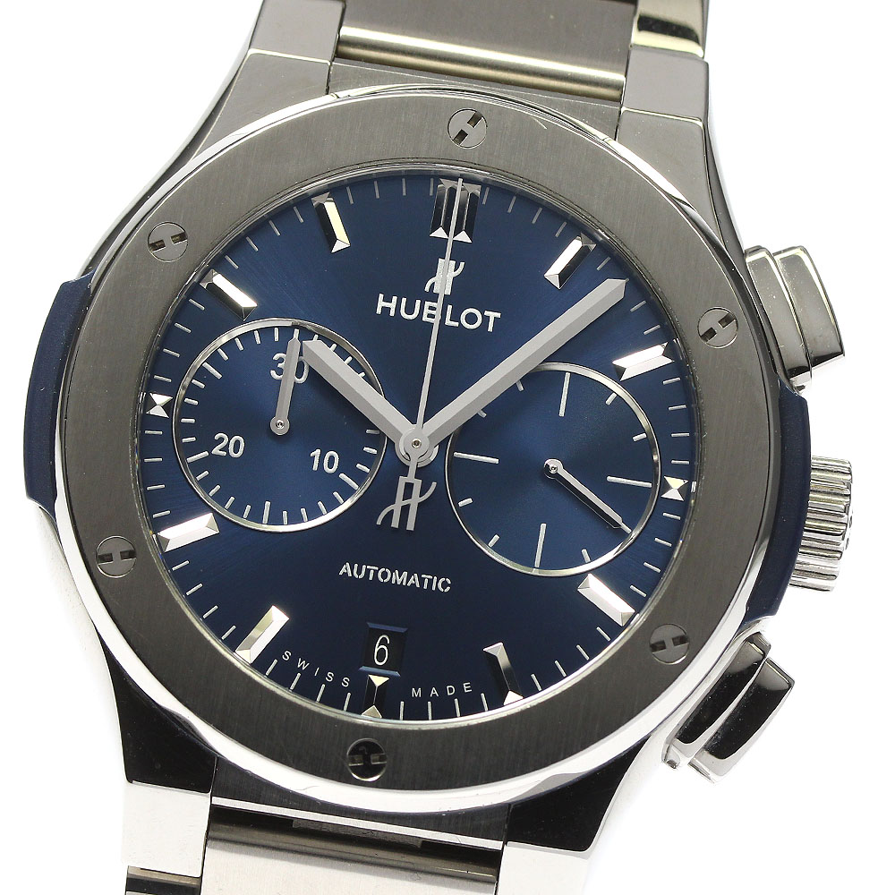 ウブロ HUBLOT 520.NX.7170.NX クラシックフュージョン クロノグラフ 自動巻き メンズ 箱・保証書付き_793602【中古】